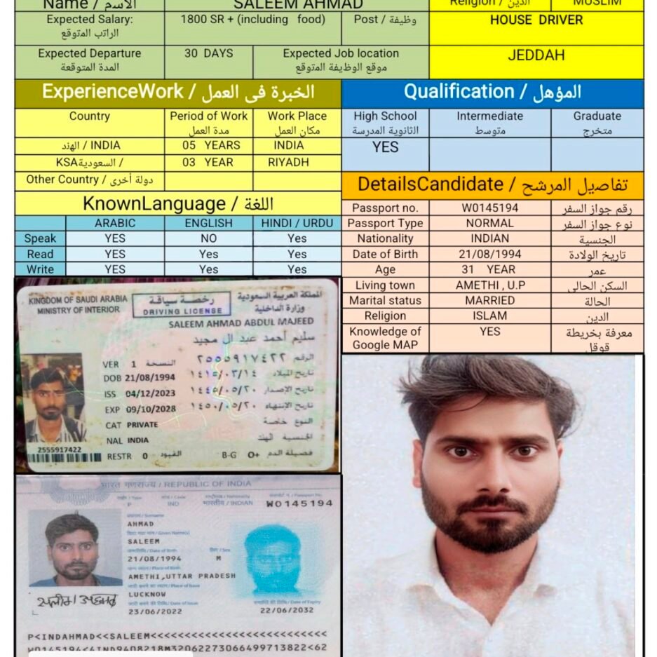 استقدام سواق هندي — CV-038